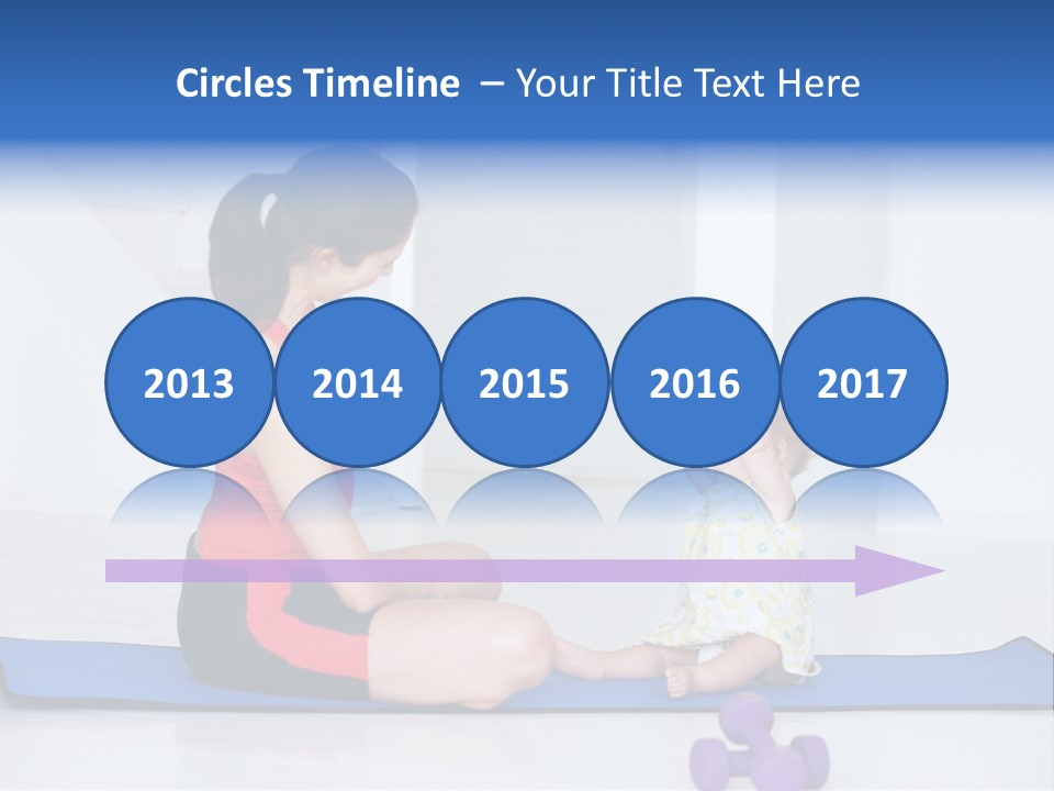 Fitness Together Mommy PowerPoint Template