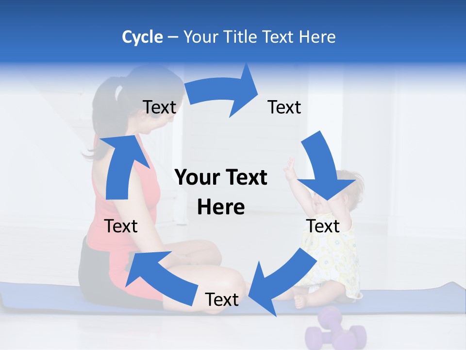 Fitness Together Mommy PowerPoint Template