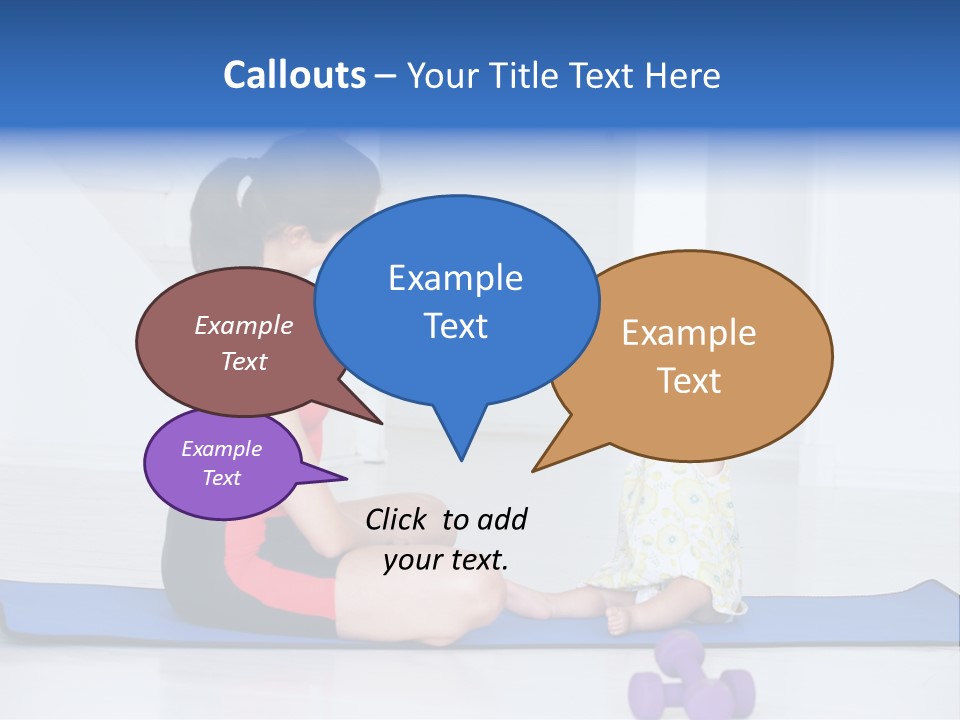 Fitness Together Mommy PowerPoint Template