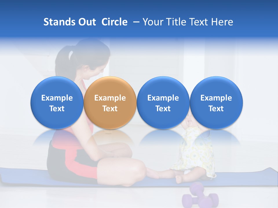 Fitness Together Mommy PowerPoint Template