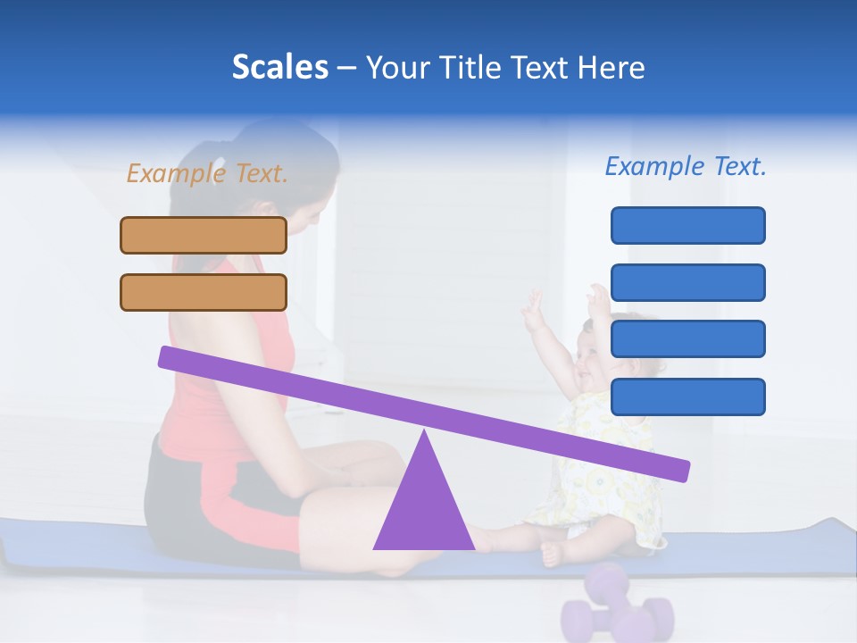 Fitness Together Mommy PowerPoint Template