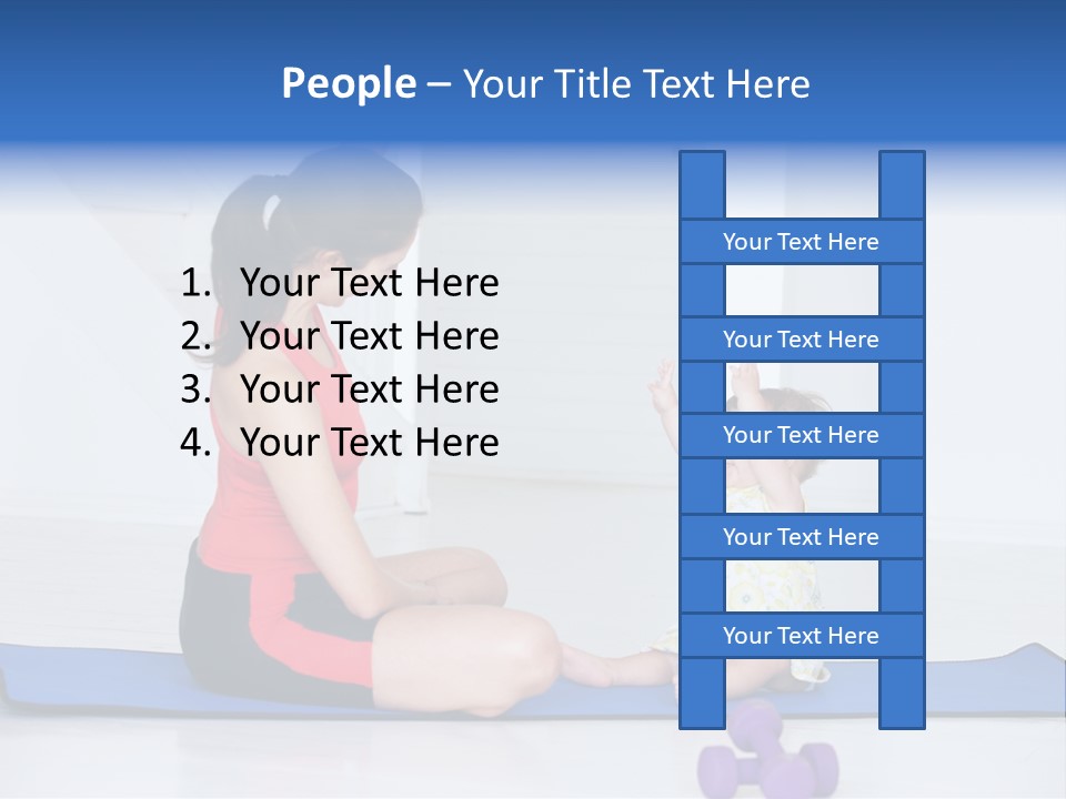 Fitness Together Mommy PowerPoint Template