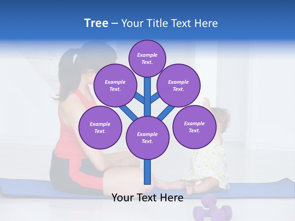 Fitness Together Mommy PowerPoint Template