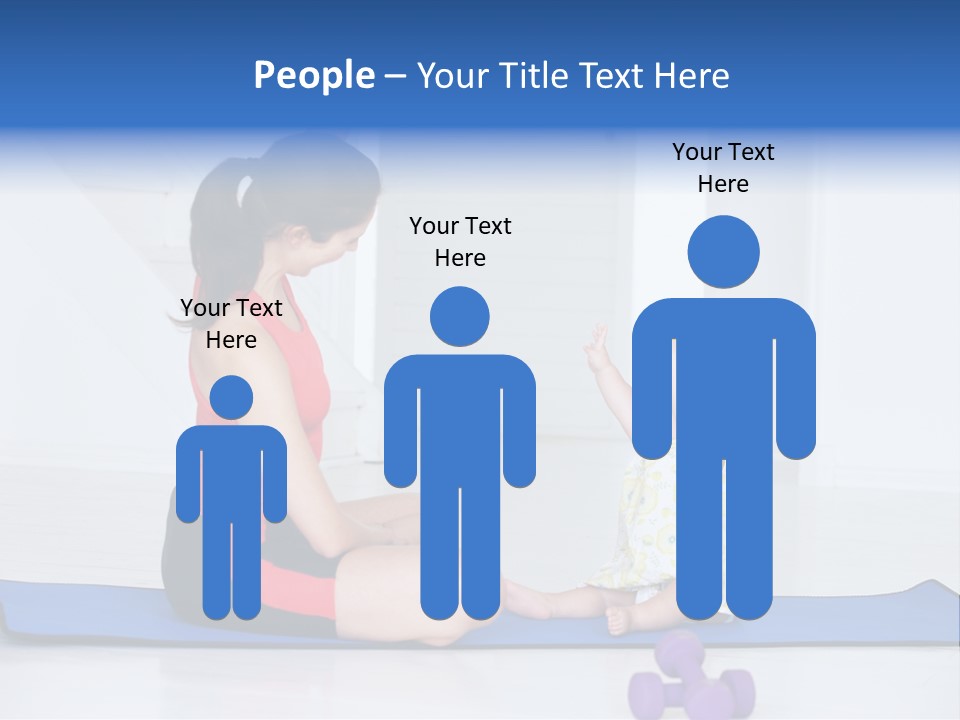 Fitness Together Mommy PowerPoint Template