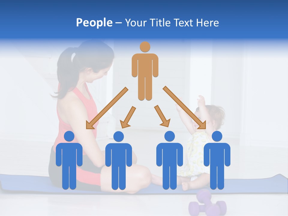 Fitness Together Mommy PowerPoint Template