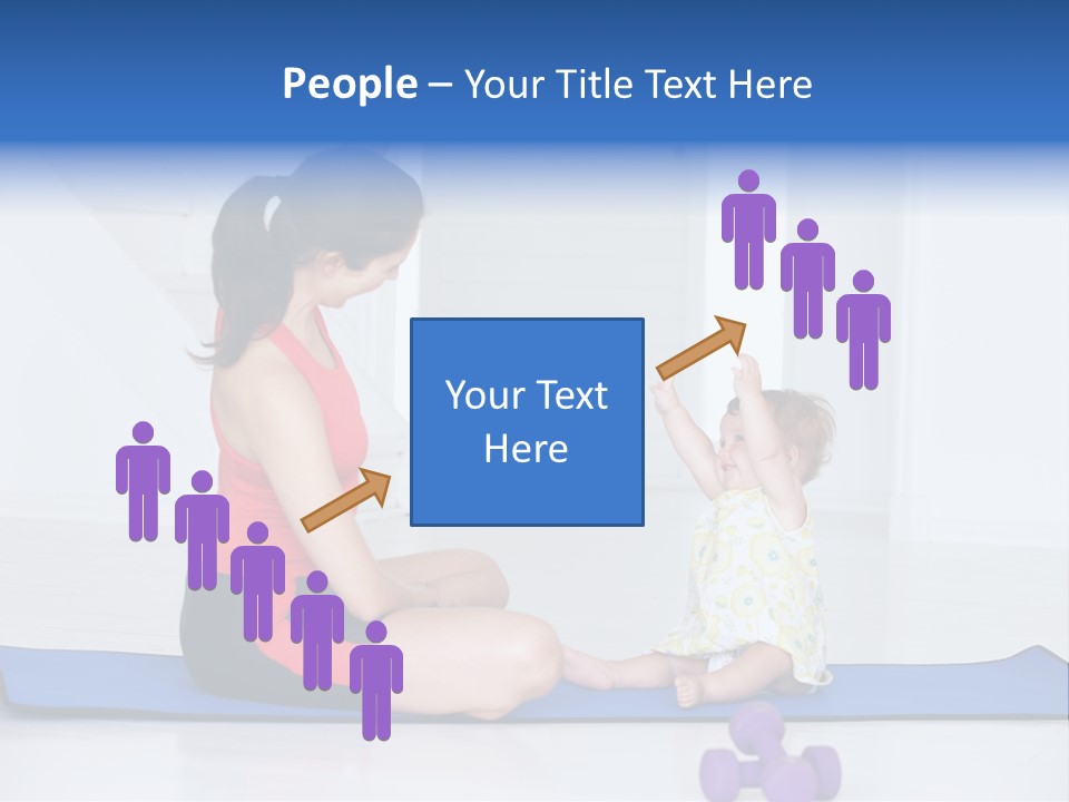 Fitness Together Mommy PowerPoint Template