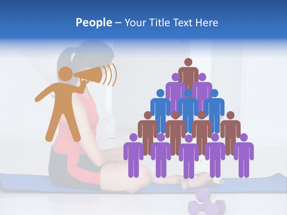 Fitness Together Mommy PowerPoint Template