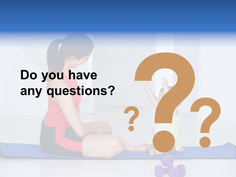 Fitness Together Mommy PowerPoint Template