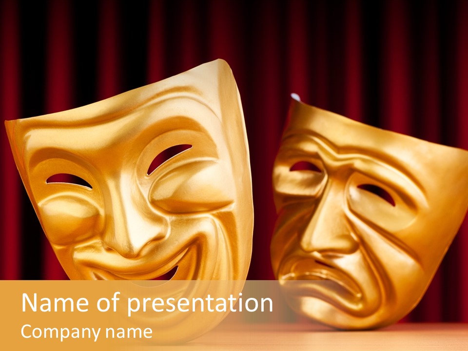 Curtain Acting Masquerade PowerPoint Template