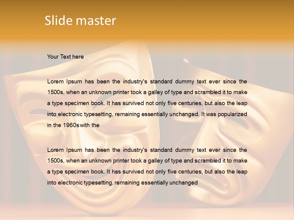 Curtain Acting Masquerade PowerPoint Template