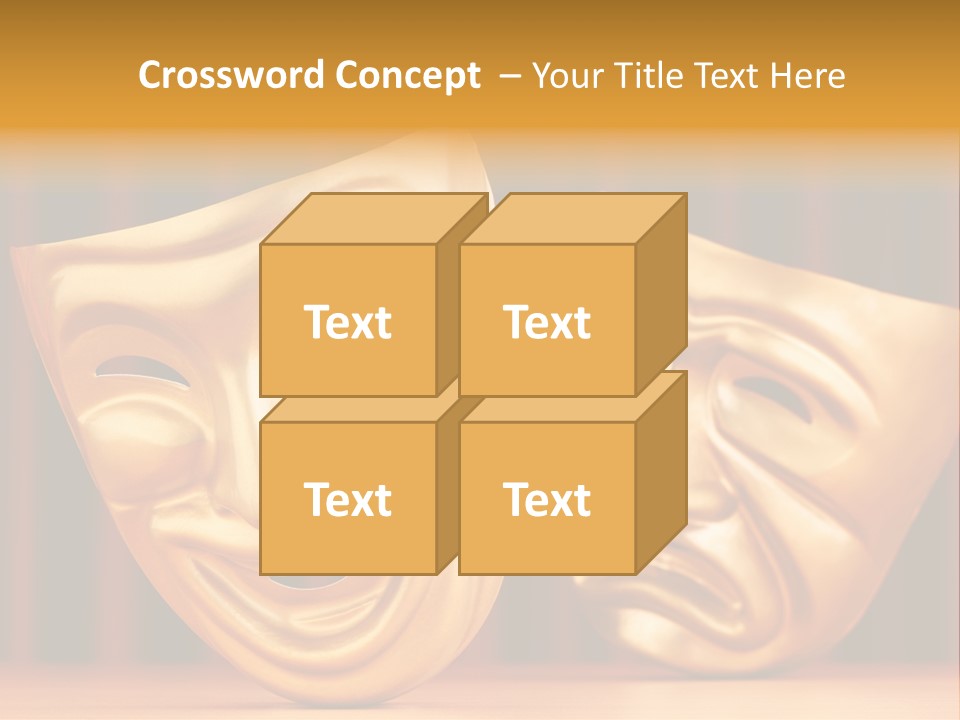 Curtain Acting Masquerade PowerPoint Template