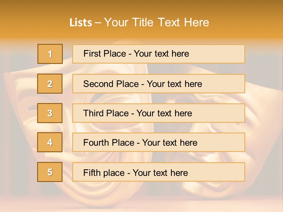 Curtain Acting Masquerade PowerPoint Template