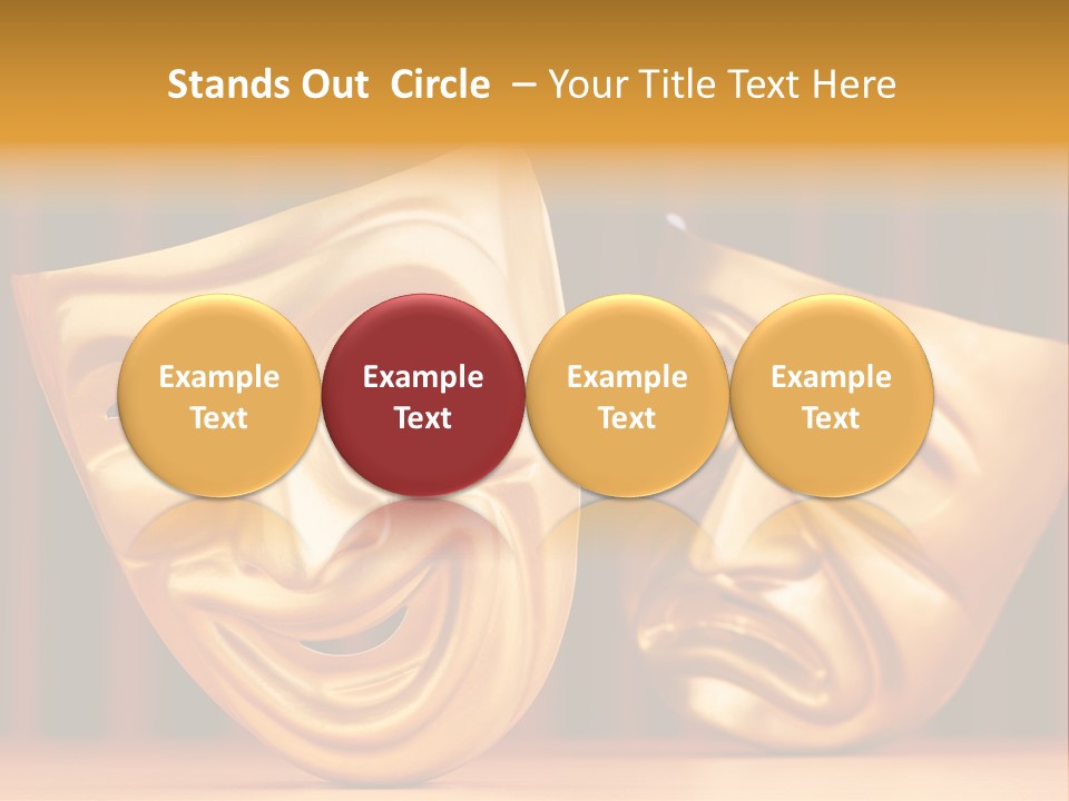 Curtain Acting Masquerade PowerPoint Template