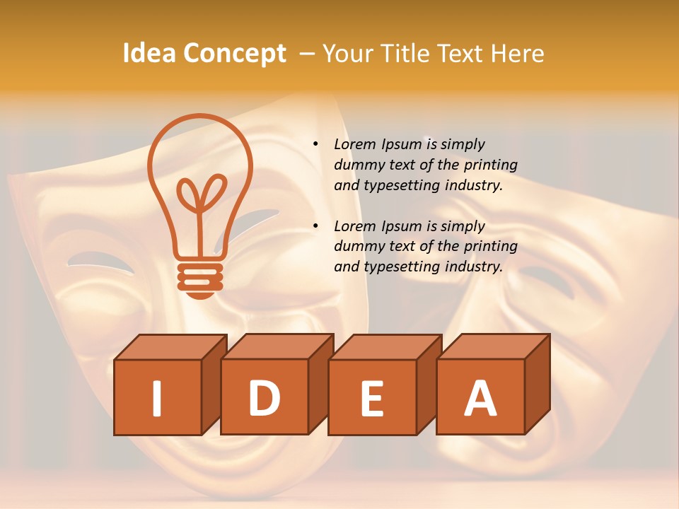 Curtain Acting Masquerade PowerPoint Template