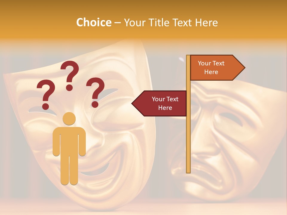Curtain Acting Masquerade PowerPoint Template