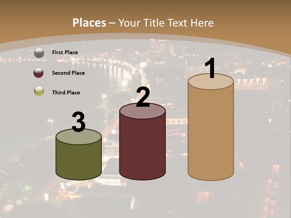 Cars Headlights Intersection PowerPoint Template