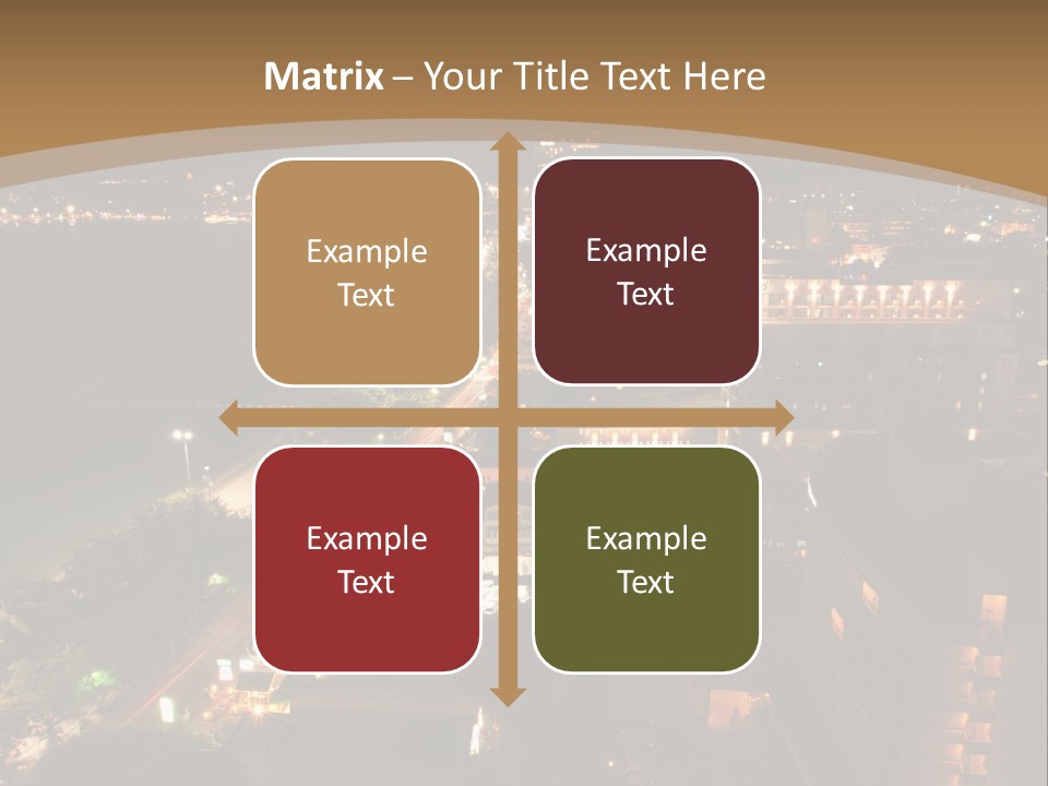 Cars Headlights Intersection PowerPoint Template