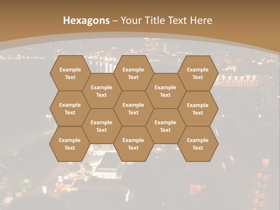Cars Headlights Intersection PowerPoint Template