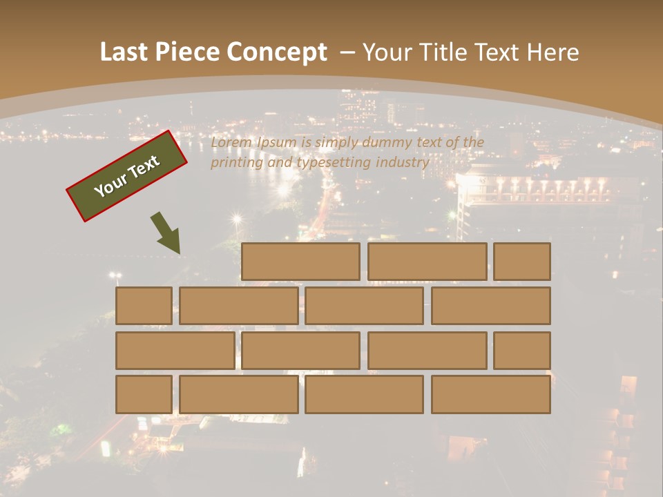 Cars Headlights Intersection PowerPoint Template