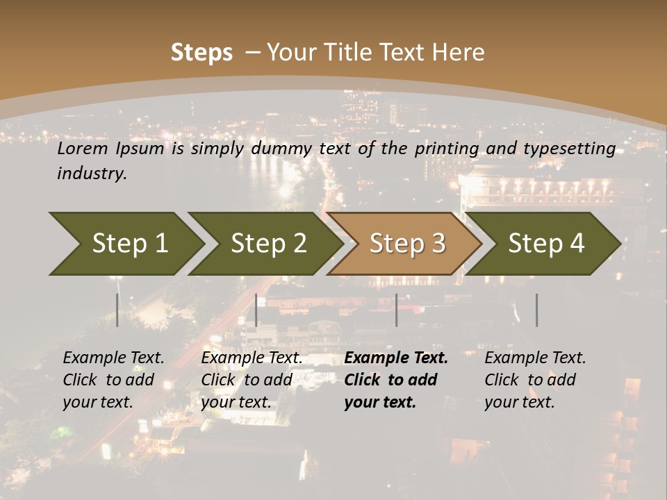 Cars Headlights Intersection PowerPoint Template