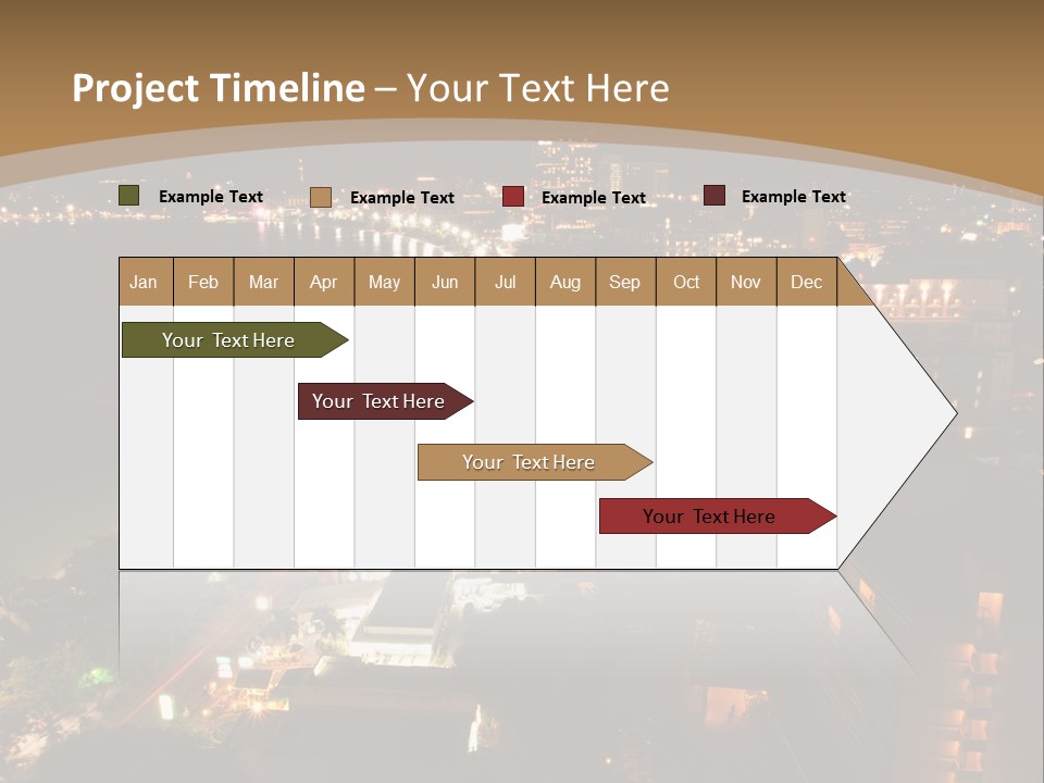 Cars Headlights Intersection PowerPoint Template