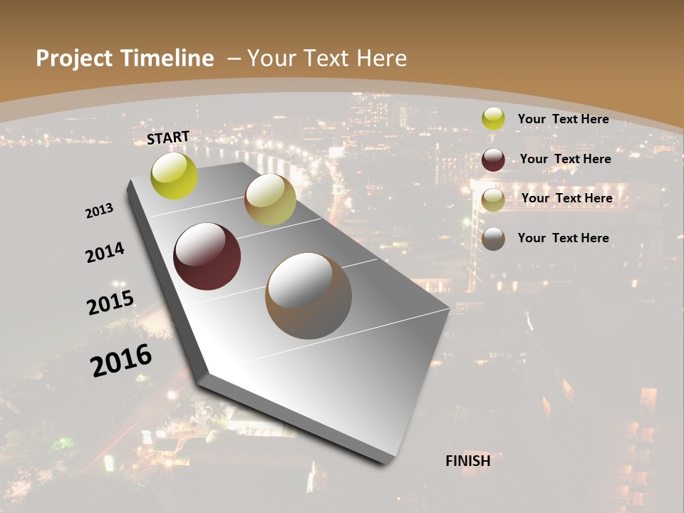 Cars Headlights Intersection PowerPoint Template