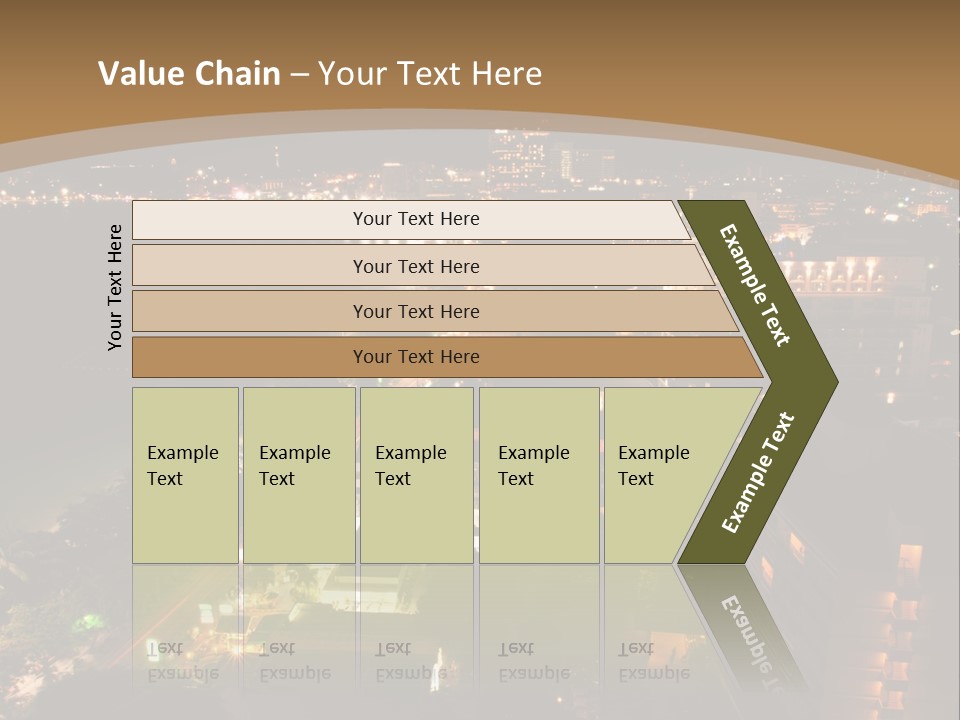 Cars Headlights Intersection PowerPoint Template