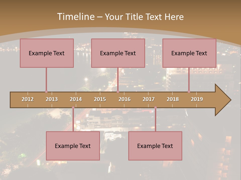 Cars Headlights Intersection PowerPoint Template