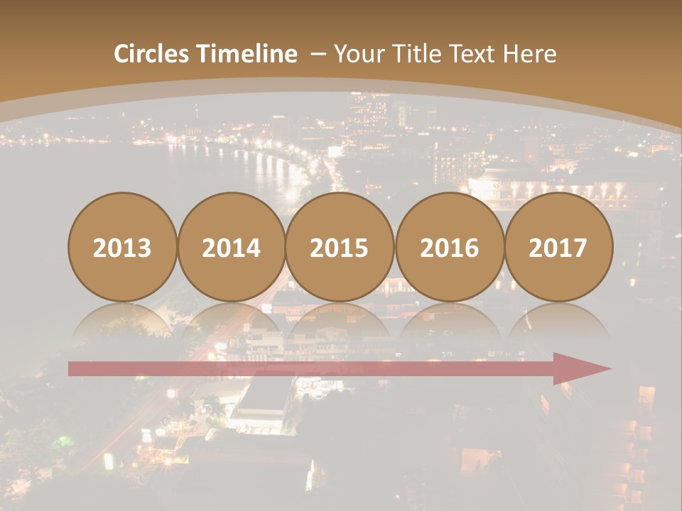 Cars Headlights Intersection PowerPoint Template