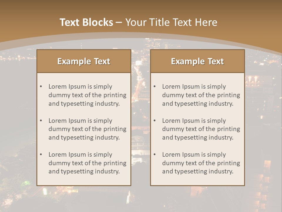 Cars Headlights Intersection PowerPoint Template