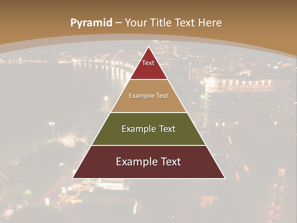 Cars Headlights Intersection PowerPoint Template