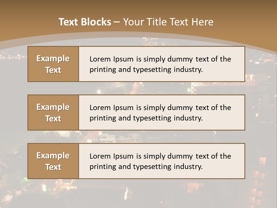 Cars Headlights Intersection PowerPoint Template