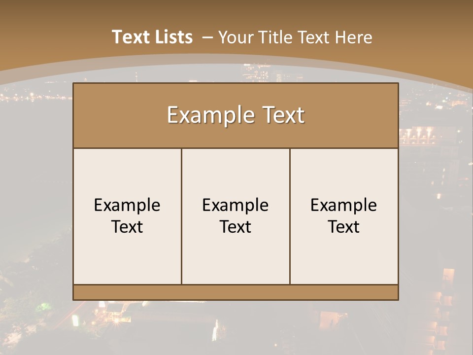 Cars Headlights Intersection PowerPoint Template