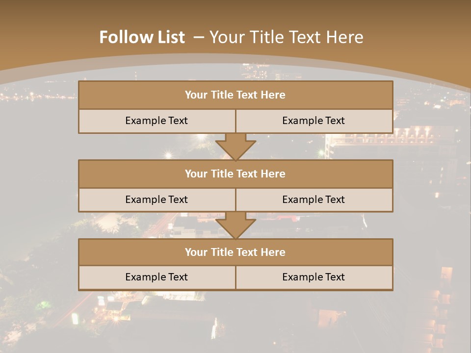 Cars Headlights Intersection PowerPoint Template
