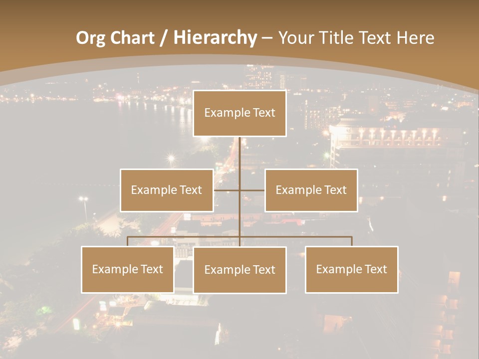 Cars Headlights Intersection PowerPoint Template
