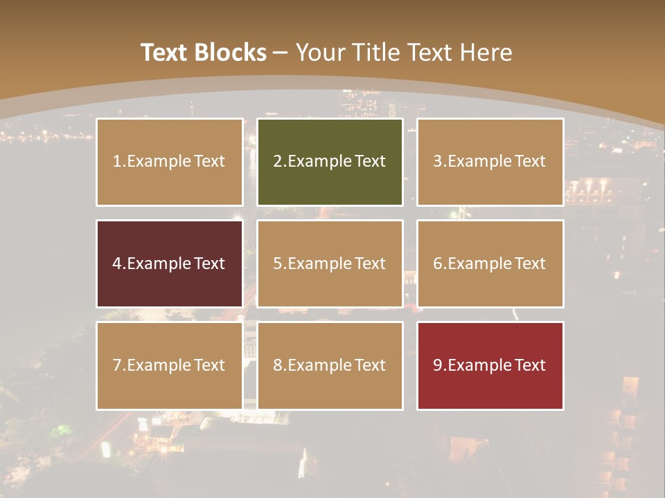 Cars Headlights Intersection PowerPoint Template