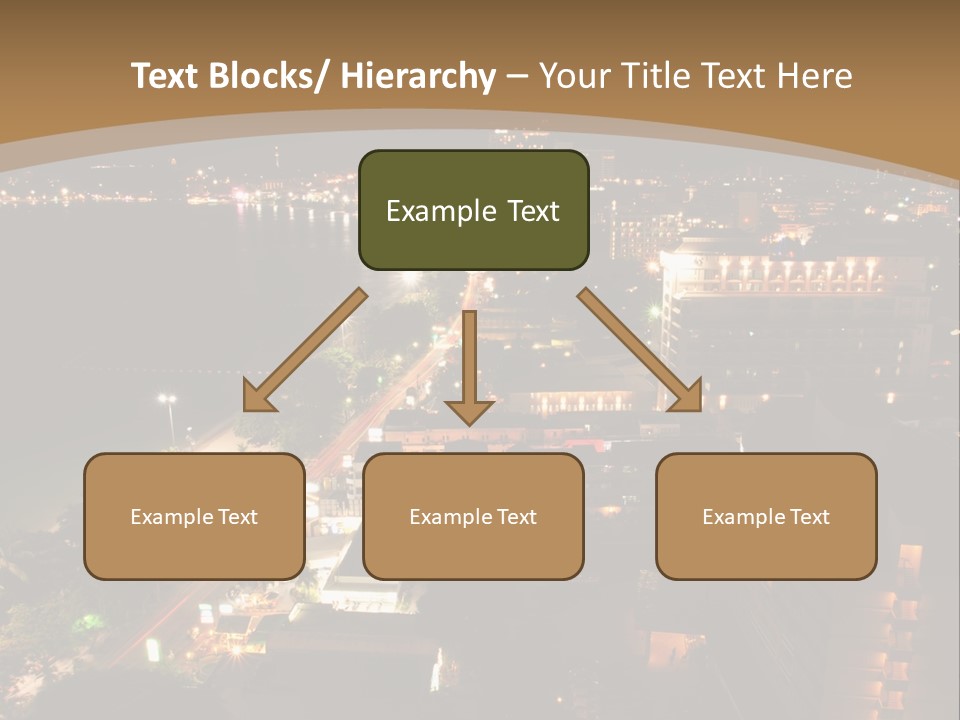 Cars Headlights Intersection PowerPoint Template