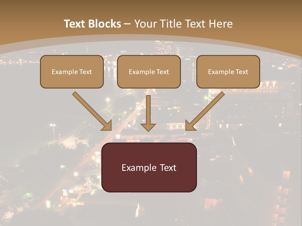 Cars Headlights Intersection PowerPoint Template