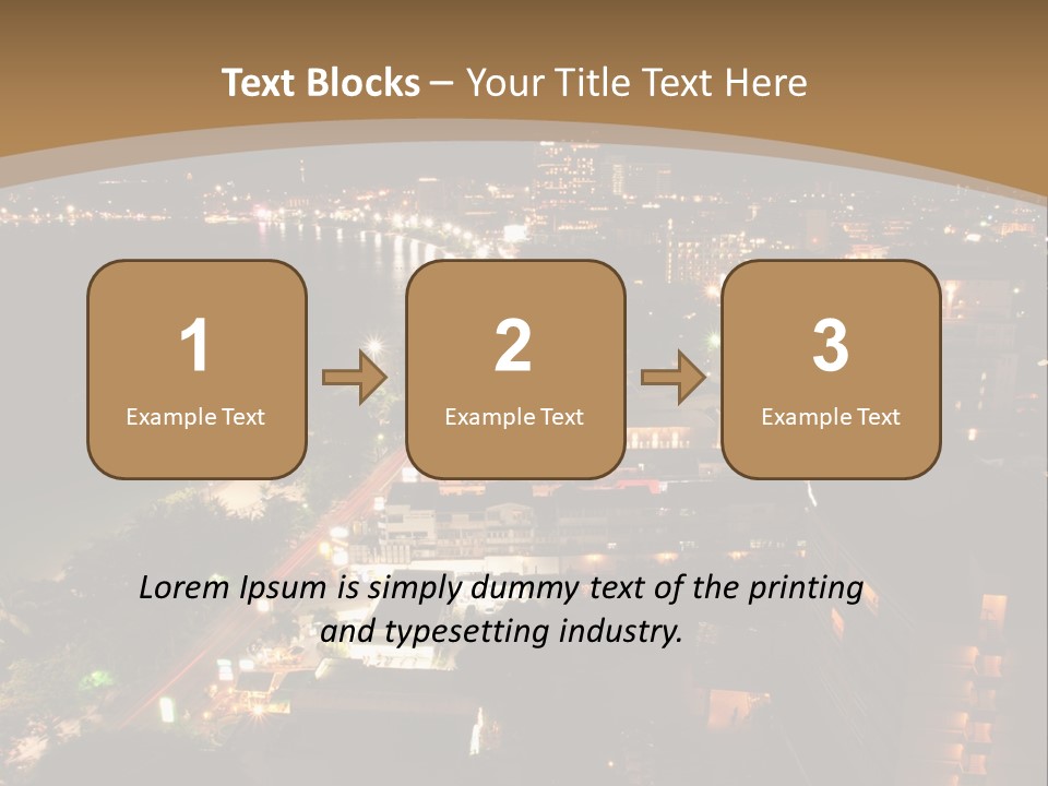 Cars Headlights Intersection PowerPoint Template