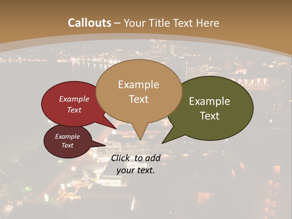 Cars Headlights Intersection PowerPoint Template