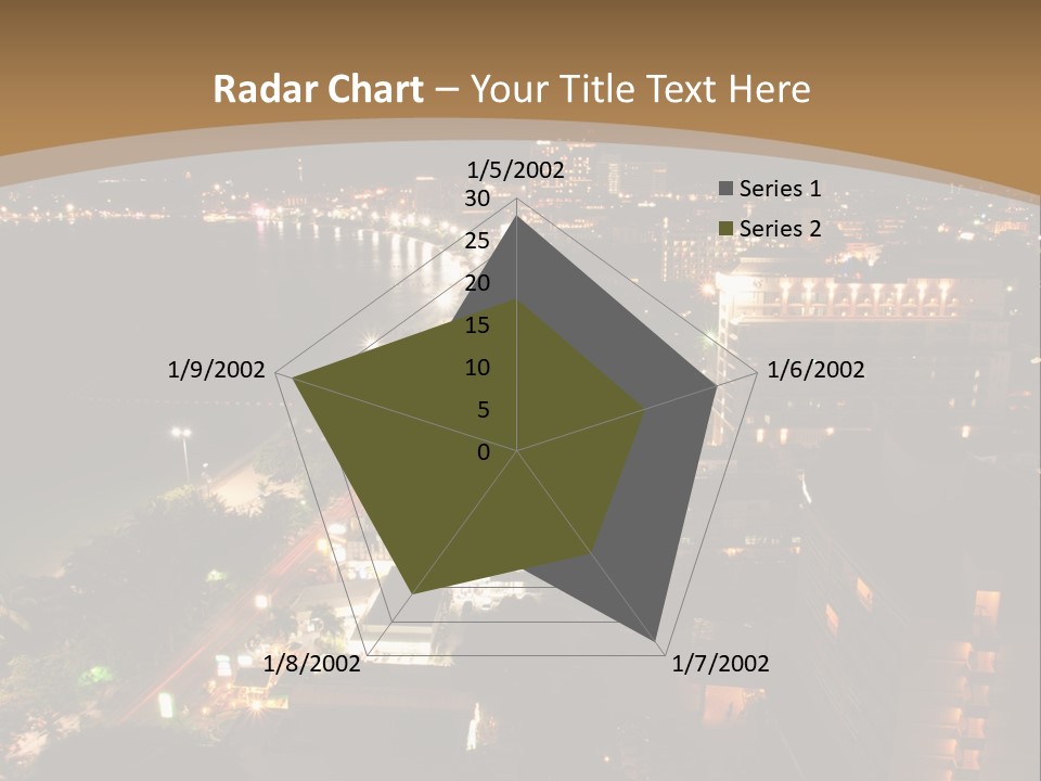 Cars Headlights Intersection PowerPoint Template