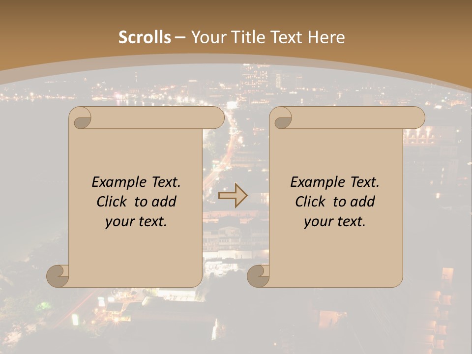 Cars Headlights Intersection PowerPoint Template