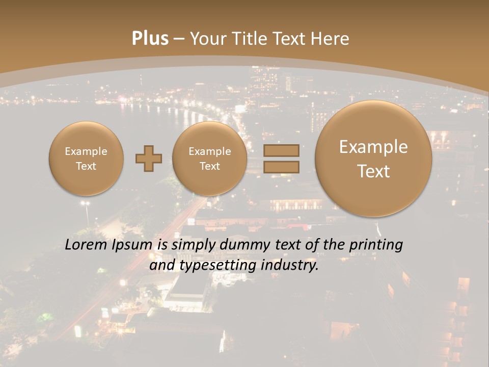 Cars Headlights Intersection PowerPoint Template