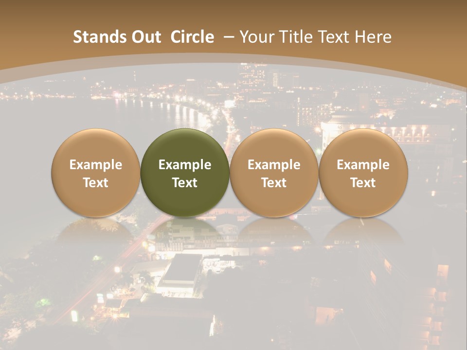 Cars Headlights Intersection PowerPoint Template