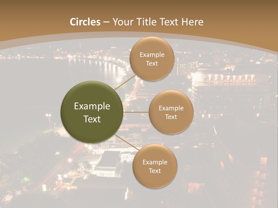 Cars Headlights Intersection PowerPoint Template