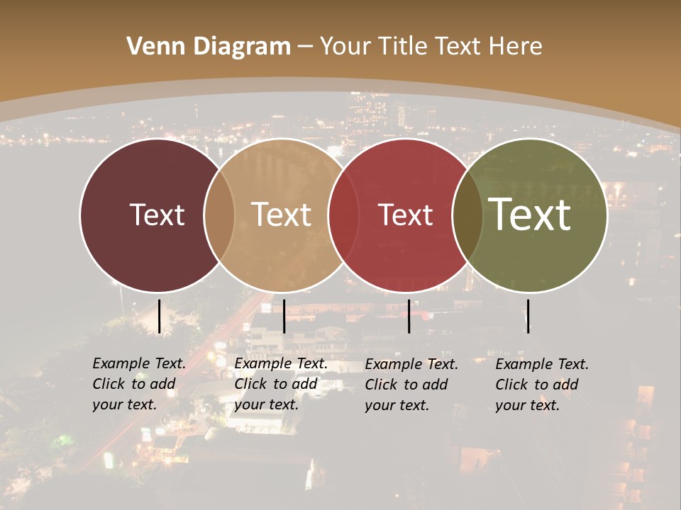 Cars Headlights Intersection PowerPoint Template