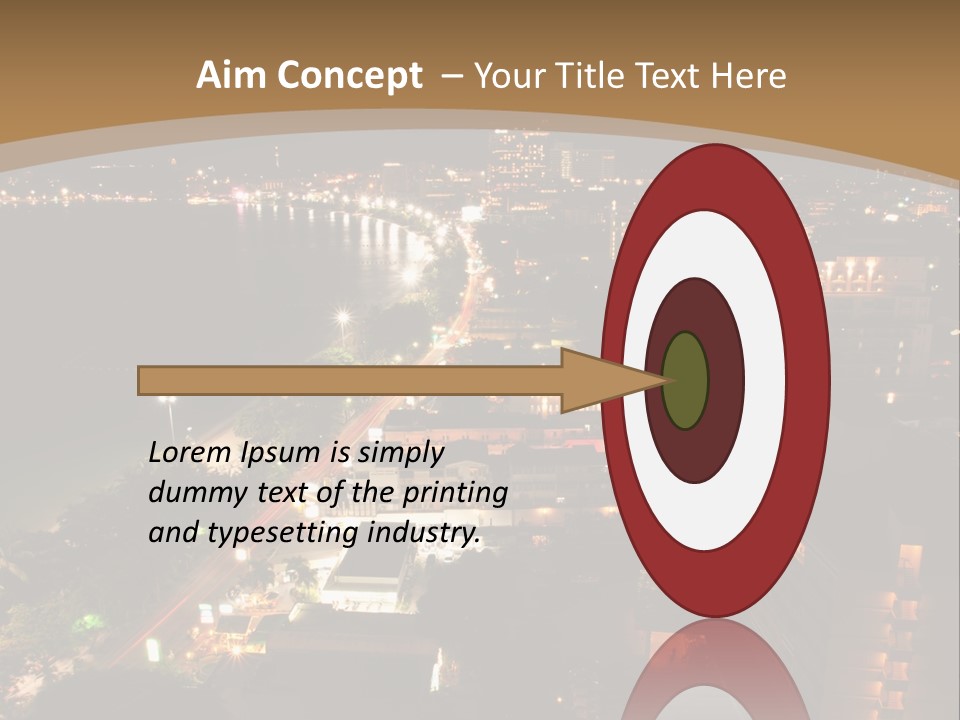 Cars Headlights Intersection PowerPoint Template