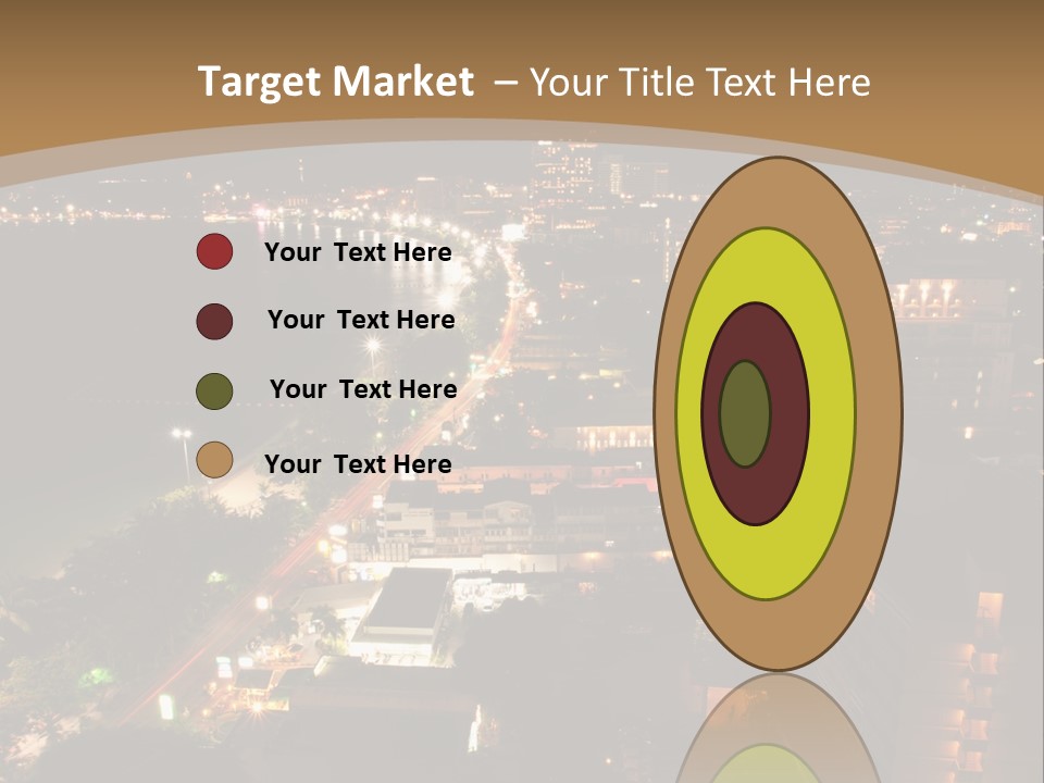 Cars Headlights Intersection PowerPoint Template