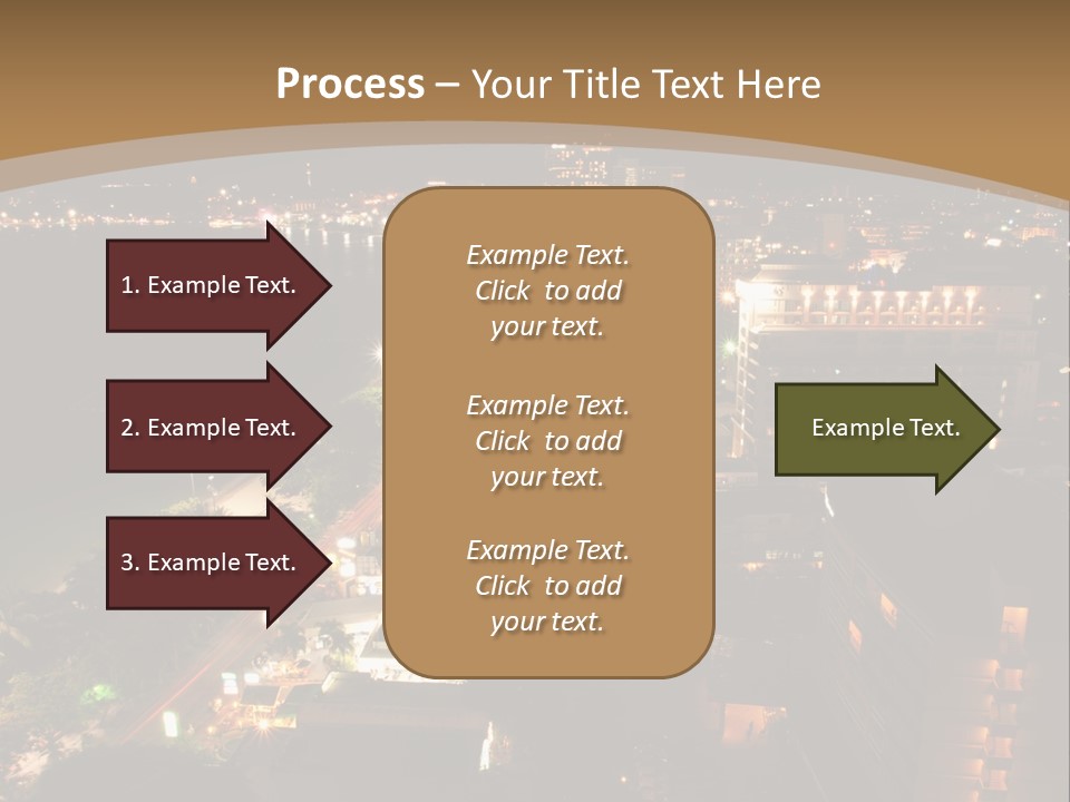 Cars Headlights Intersection PowerPoint Template