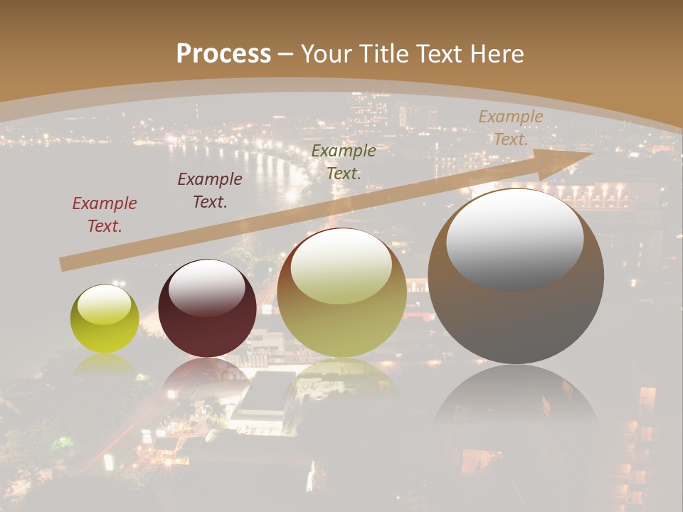Cars Headlights Intersection PowerPoint Template